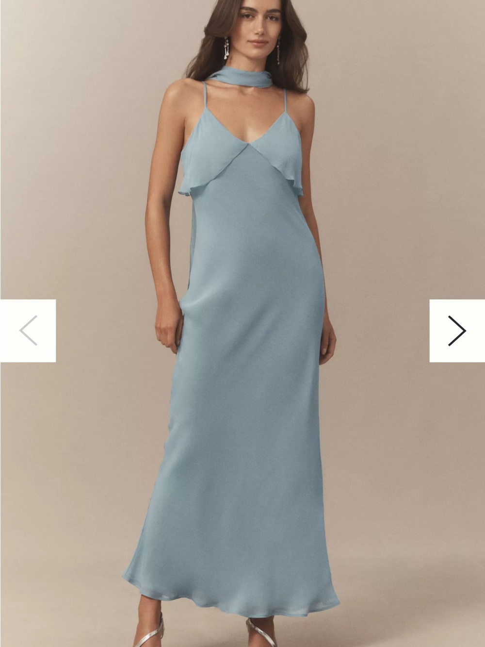 BHLDN Scarf Detail Slip Maxi Dress